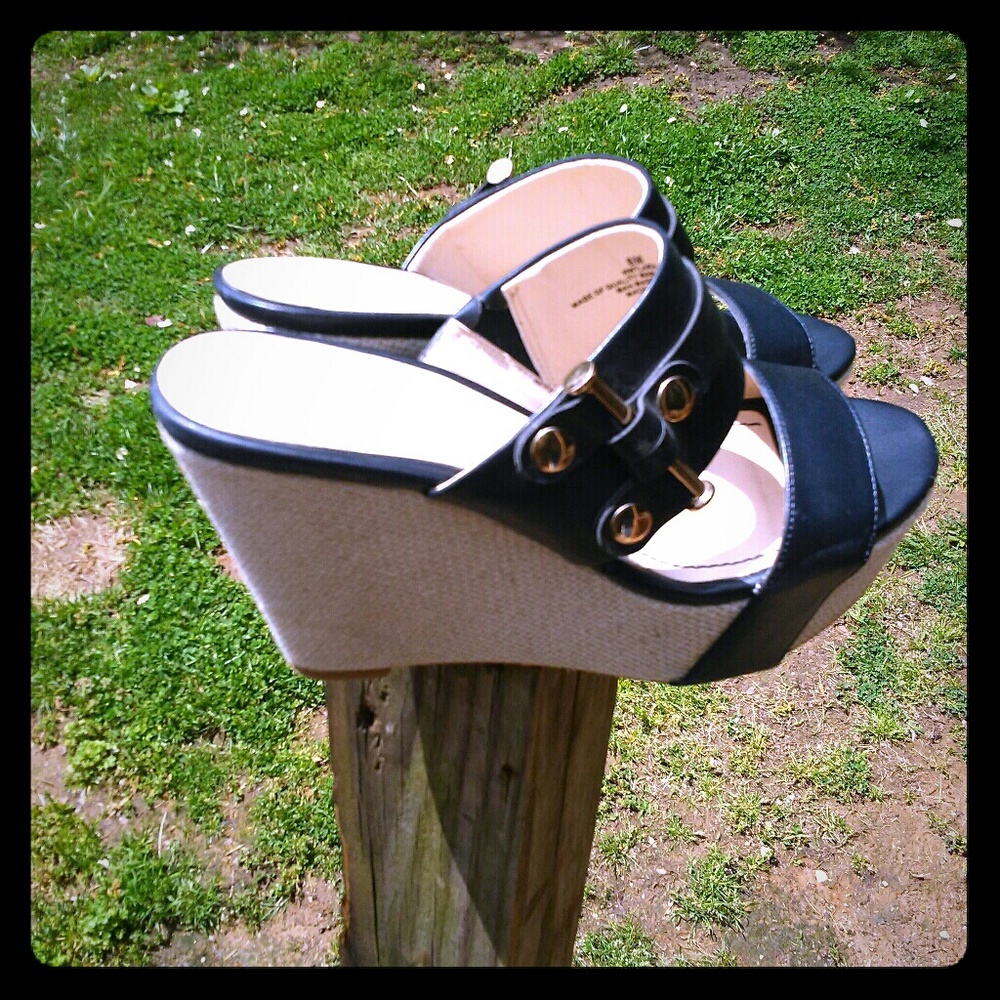SOLD""A Must have nine west wedges.SOLD